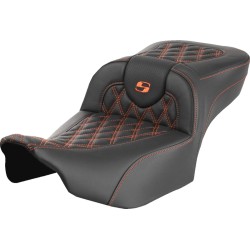Șa RoadSofa - fără spătar - Cusătură Lattice - cusătură portocalie - extinsă SADDLEMEN 823-07-18403