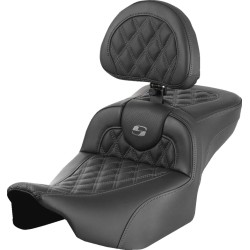 Șa RoadSofa - cu spătar - cusătură în rețea - cusătură gri - extinsă SADDLEMEN 823-07-184B2 Șa RoadSofa - cu spătar - cusătură în rețea - cusătură gri - extinsă SADDLEMEN 823-07-184B2