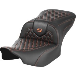 Șa RoadSofa - fără spătar - Honeycomb - cusătură portocalie SADDLEMEN 823-07-18903