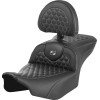 Șa RoadSofa - cu spătar - Honeycomb - cusătură gri SADDLEMEN 823-07-189B2