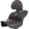 Șa RoadSofa - cu spătar - Honeycomb - cusătură portocalie SADDLEMEN 823-07-189B3