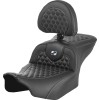 Șa RoadSofa - cu spătar - honeycomb - cusături argintii SADDLEMEN 823-07-189B5