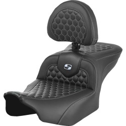 Șa RoadSofa - cu spătar - honeycomb - cusături argintii SADDLEMEN 823-07-189B5 Șa RoadSofa - cu spătar - honeycomb - cusături argintii SADDLEMEN 823-07-189B5