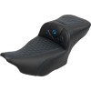 Șa RoadSofa - cu spătar - cusătură albastră - extinsă SADDLEMEN 823-07-190B1