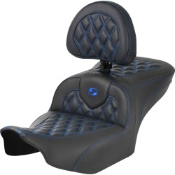 Șa RoadSofa - cu spătar - fibră de carbon - cusătură albastră SADDLEMEN 823-07-206B1 Șa RoadSofa - cu spătar - fibră de carbon - cusătură albastră SADDLEMEN 823-07-206B1