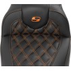 Șa RoadSofa - cu spătar - carbon - cusătură portocalie SADDLEMEN 823-07-206B3 Șa RoadSofa - cu spătar - carbon - cusătură portocalie SADDLEMEN 823-07-206B3 thumb