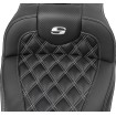 Șa RoadSofa - cu spătar - carbon - cusătură argintie SADDLEMEN 823-07-206B5 thumb