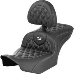 Șa RoadSofa - cu spătar - carbon - cusătură albă SADDLEMEN 823-07-206B6 Șa RoadSofa - cu spătar - carbon - cusătură albă SADDLEMEN 823-07-206B6