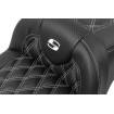 Șa RoadSofa - fără spătar - carbon - cusătură albă - extinsă SADDLEMEN 823-07-20706 thumb