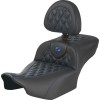 Șa RoadSofa - cu spătar - fibră de carbon - cusătură albastră - extinsă SADDLEMEN 823-07-207B1