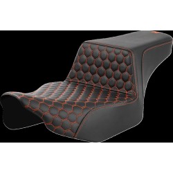 Șa în trepte - extinsă - față Honeycomb - cusătură portocalie SADDLEMEN 823-07-17803