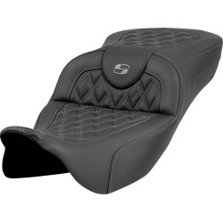 Șa Roadsofa - cusătură tip lattice - cusătură gri - extinsă - fără spătar SADDLEMEN 808-07B-18402