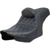 Șa SDC performance grip cu cusătură b/r albastră SADDLEMEN SC82307DB1