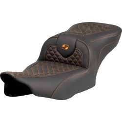 Șa Roadsofa - Dragon Scale Stitch - cusătură portocalie - fără spătar SADDLEMEN 823-07-20803