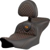 Șa roadsofa dragon orange stitch cu suport pentru șofer SADDLEMEN 823-07-208B3
