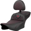 Șa roadsofa dragon red stitch cu extensie pentru șofer SADDLEMEN 823-07-209B4