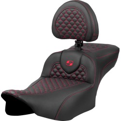 Șa roadsofa dragon red stitch cu extensie pentru șofer SADDLEMEN 823-07-209B4