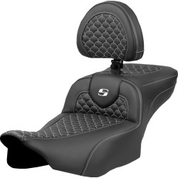 Șa roadsofa dragon cusătură albă cu ext rch SADDLEMEN 823-07-209B6 Șa roadsofa dragon cusătură albă cu ext rch SADDLEMEN 823-07-209B6