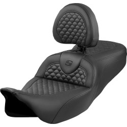 Șa Roadsofa - Cusătură Dragon Scale - Cusătură Neagră - cu spătar SADDLEMEN 808-07B-208B0