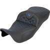 Șa RoadSofa Tri Gripper - acces extins - cusătură albastră - fără spătar SADDLEMEN 808-07B-21101