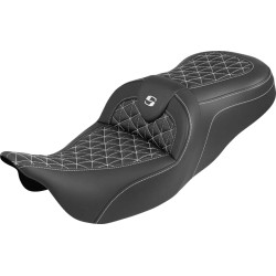 Șa RoadSofa Tri Gripper - rază standard - cusătură albă - fără spătar SADDLEMEN 808-07B-21006