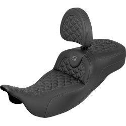 Șa RoadSofa Tri Gripper - rază standard - cusătură gri - cu spătar SADDLEMEN 808-07B-211B2