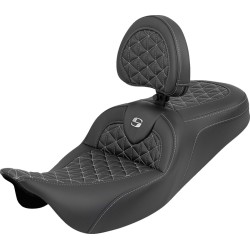 Șa RoadSofa Tri Gripper - rază standard - cusătură argintie - fără spătar SADDLEMEN 808-07B-210B5 Șa RoadSofa Tri Gripper - rază standard - cusătură argintie - fără spătar SADDLEMEN 808-07B-210B5