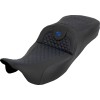 Șa extinsă RoadSofa - Dragon Scale - fără spătar - cusătură albastră - FLH/FLT '08-'25 SADDLEMEN 808-07B-20901