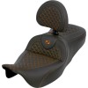 Șa Roadsofa - Dragon Scale Stitch - cusătură portocalie - cu spătar SADDLEMEN 808-07B-208B3