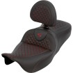 Șa Roadsofa - Cusătură Dragon Scale - cusătură roșie - cu spătar SADDLEMEN 808-07B-208B4 thumb