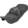 Șa RoadSofa - Honeycomb - cusătură argintie - fără spătar - extended reach - FLH/FLT '08-'24 SADDLEMEN 808-07B-19005