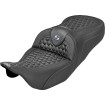 Șa RoadSofa - Honeycomb - cusătură argintie - fără spătar - extended reach - FLH/FLT '08-'24 SADDLEMEN 808-07B-19005 thumb