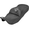 Șa RoadSofa - Honeycomb - cusătură albă - fără spătar - Extended Reach - FLH/FLT '08-'24 SADDLEMEN 808-07B-19006