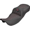 Șa ROADSOFA CF LS ER cu cusături roșii SADDLEMEN 808-07B-20704