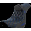 Șa SDC perf gripper cu cusătură albastru strălucitor SADDLEMEN SC81829BLURT