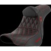 Șa SDC perf gripper cu cusătură roșie SADDLEMEN SC81829REDRT