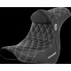 Șa SDC perf gripper w/br cusătură albă SADDLEMEN SC81829WHIRT
