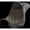 Șa de performanță Pro Series SDC - cu spătar - cusătură aurie SADDLEMEN SC80604GOLRT