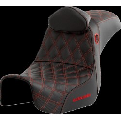 Șa Pro Series SDC Performance - cu spătar - cusătură roșie SADDLEMEN SC80604REDRT