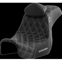 Șa Pro Series SDC Performance - cu spătar - cusătură argintie SADDLEMEN SC80604SILRT