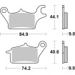 Plăcuță de frână carbon ceramic hi-tech scooter SBS 222CT thumb