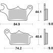 Plăcuță de frână carbon ceramic hi-tech scooter SBS 223CT Plăcuță de frână carbon ceramic hi-tech scooter SBS 223CT thumb
