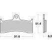 Plăcuță de frână carbon ceramic hi-tech scooter SBS 676HF Plăcuță de frână carbon ceramic hi-tech scooter SBS 676HF thumb