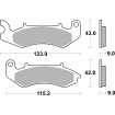 Plăcuță de frână carbon-ceramică hi-tech scuter SBS 232HF Plăcuță de frână carbon-ceramică hi-tech scuter SBS 232HF thumb
