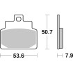 Plăcuță de frână carbon ceramic hi-tech scooter SBS 153HF Plăcuță de frână carbon ceramic hi-tech scooter SBS 153HF thumb