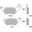 Plăcuță de frână carbon ceramic hi-tech scooter SBS 230CT Plăcuță de frână carbon ceramic hi-tech scooter SBS 230CT thumb