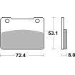 Plăcuțe de frână ceramice pentru stradă SBS 893HF Plăcuțe de frână ceramice pentru stradă SBS 893HF thumb