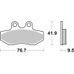 Plăcuță de frână ceramică street SBS 190HF Plăcuță de frână ceramică street SBS 190HF thumb