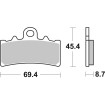 Plăcuță de frână ceramică street SBS 231HF Plăcuță de frână ceramică street SBS 231HF thumb