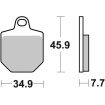 Plăcuță de frână dual carbon hi-tech racing SBS 843DC Plăcuță de frână dual carbon hi-tech racing SBS 843DC thumb
